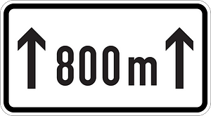 For 800 m