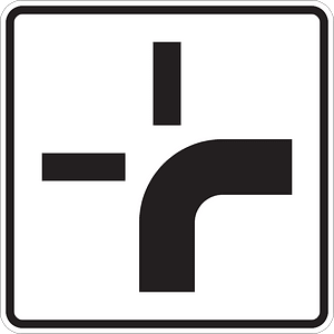 Verlauf der Vorfahrtstraße an Kreuzungen