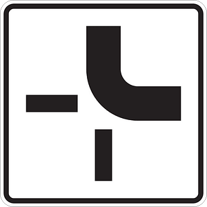 Verlauf der Vorfahrtstraße an Kreuzungen
