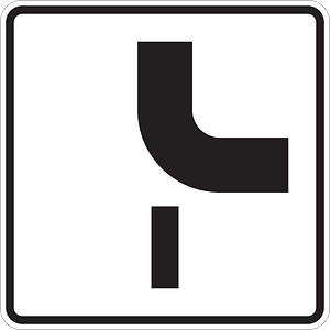 Verlauf der Vorfahrtstraße an Einmündungen