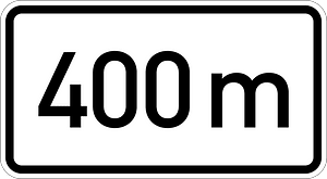 400 m ahead