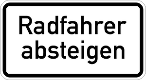 Cyclists dismount