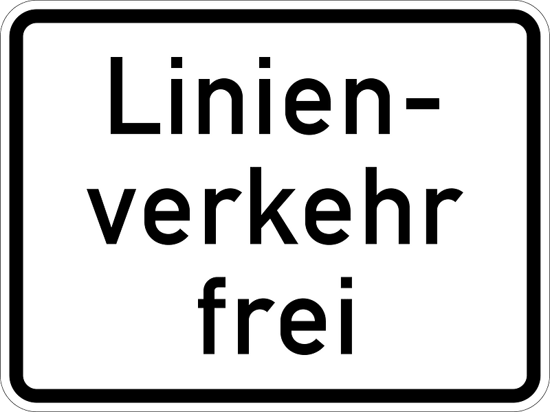 Regular scheduled buses allowed