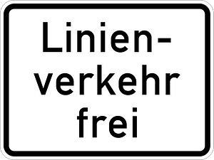 Regular scheduled buses allowed