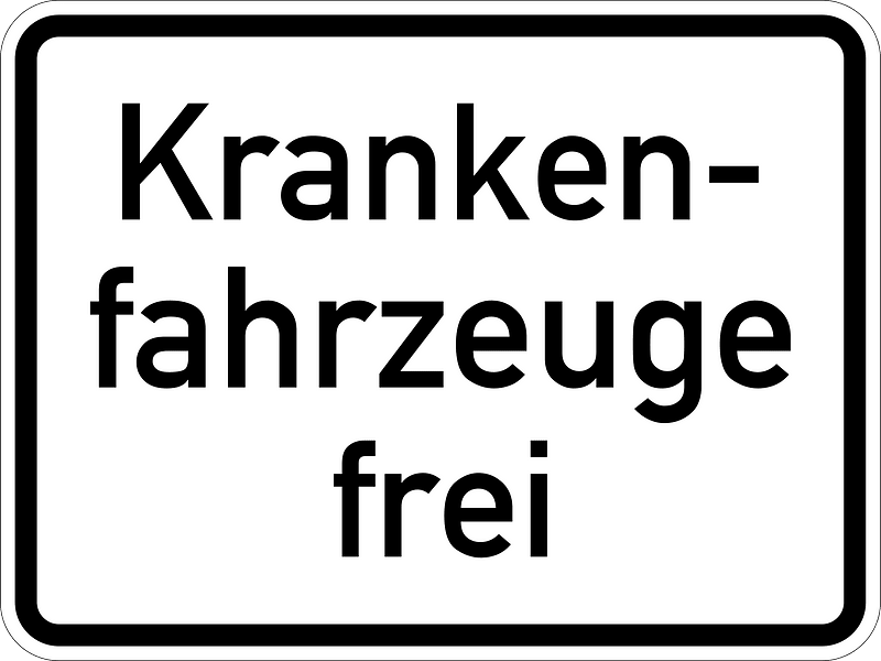 Ambulances allowed