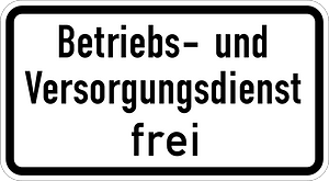 Operational and utility vehicles allowed