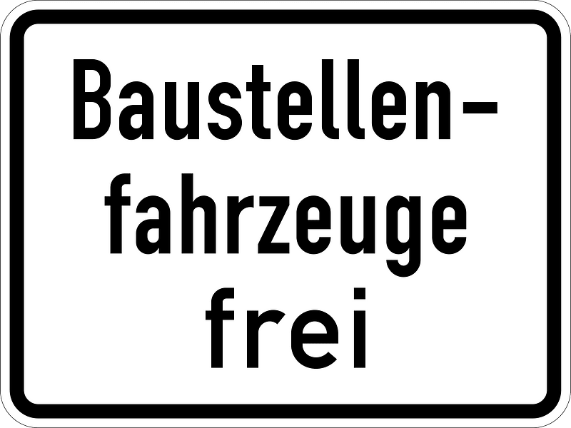 Construction vehicles allowed