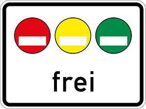 Vehicles with red, yellow or green Low Emission Zone Sticker permitted