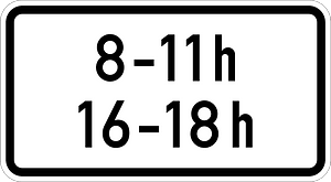 At times shown