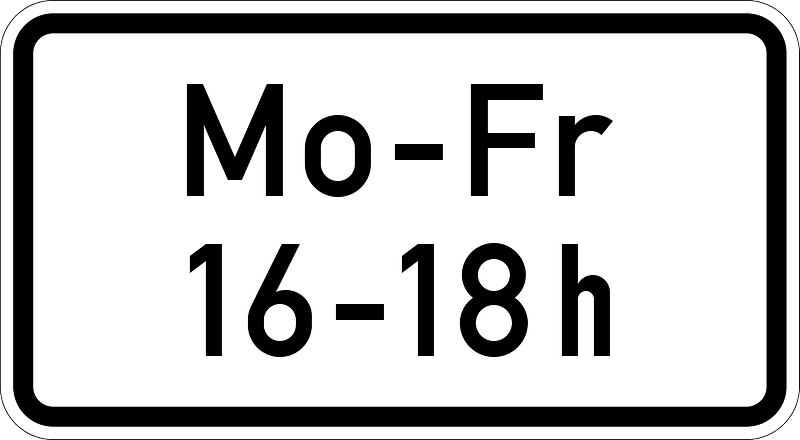 Monday-Friday, at times shown