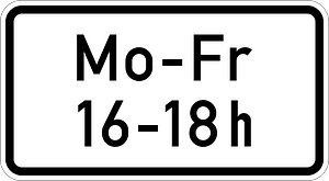 Monday-Friday, at times shown