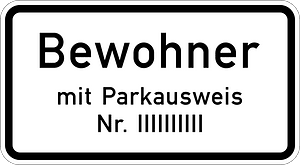 Residents with permit No. ... only