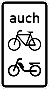 For cyclists and moped riders
