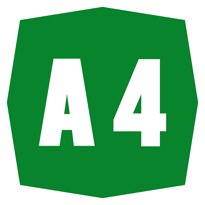 Motorway number sign