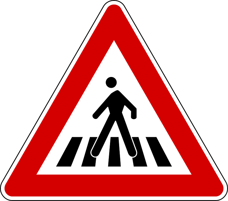 Pedestrian crossing ahead