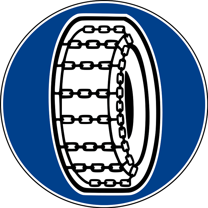 Snow chains compulsory