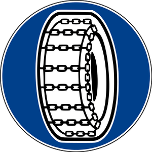 Snow chains compulsory