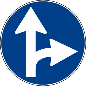 Drive straight or turn right