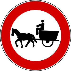 No animal-drawn vehicles