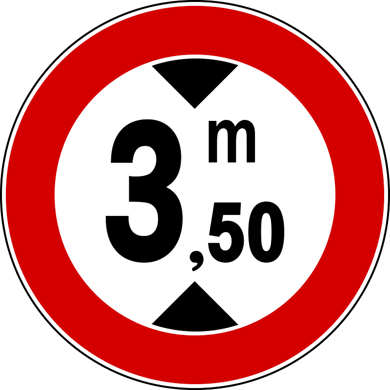No vehicles over height shown
