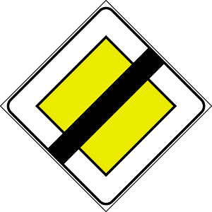 End of priority road