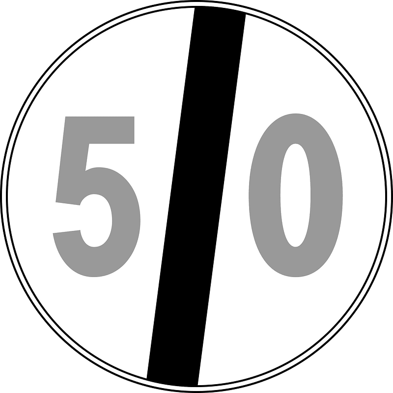 End of maximum speed