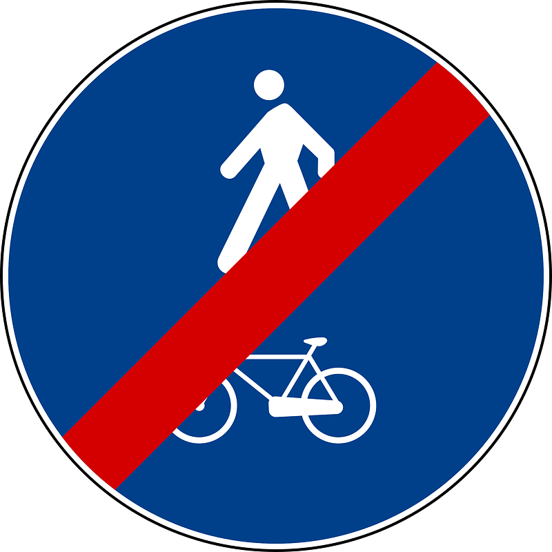 End of shared path