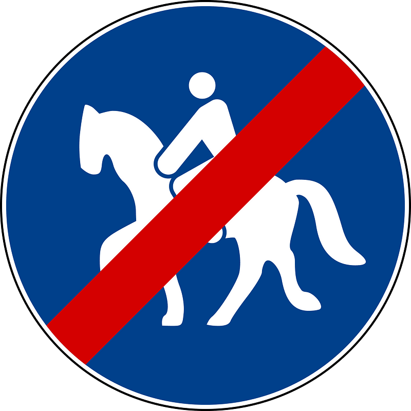 End of bridleway