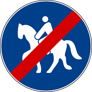 End of bridleway