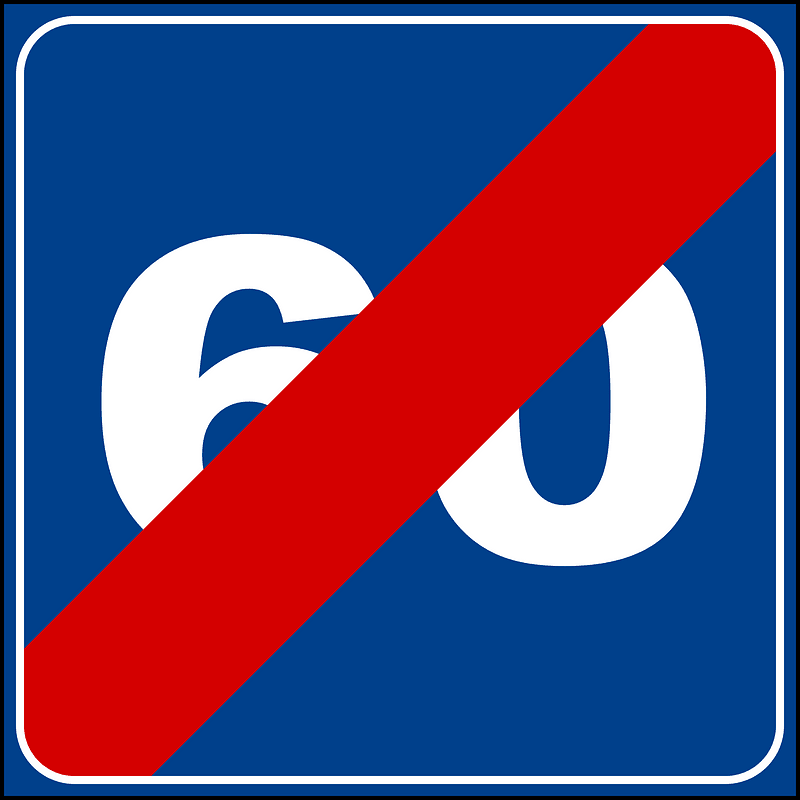 End of advisory speed limit