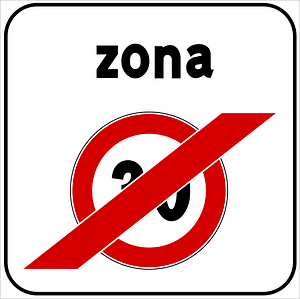 End of a 30 km/h zone