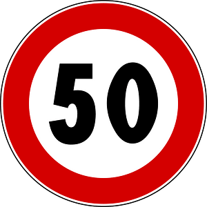 Maximum speed 50 km/h