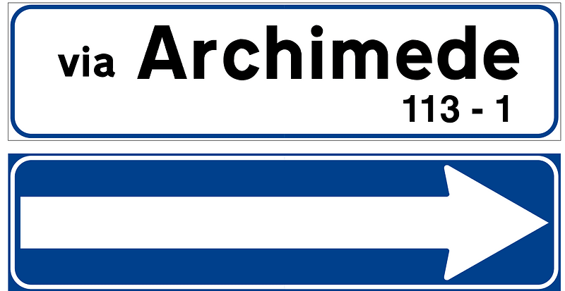 Street name sign with one way