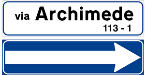 Street name sign with one way