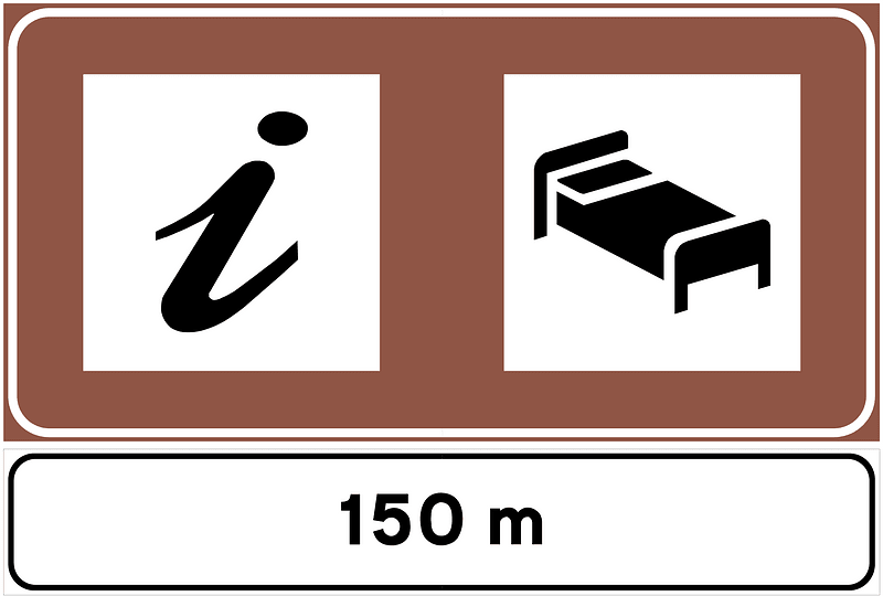Hotel information centre ahead