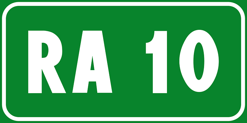 Motorway spur number sign