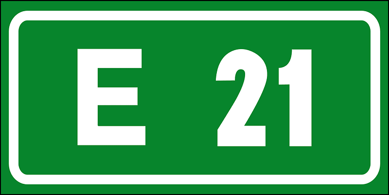 European road number sign
