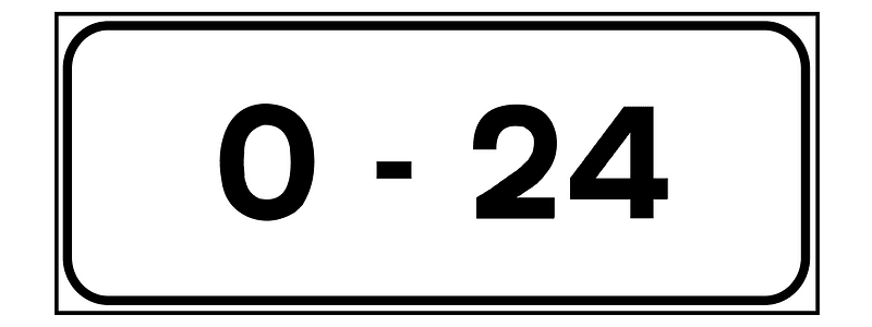 Timetable: the sign applies all day