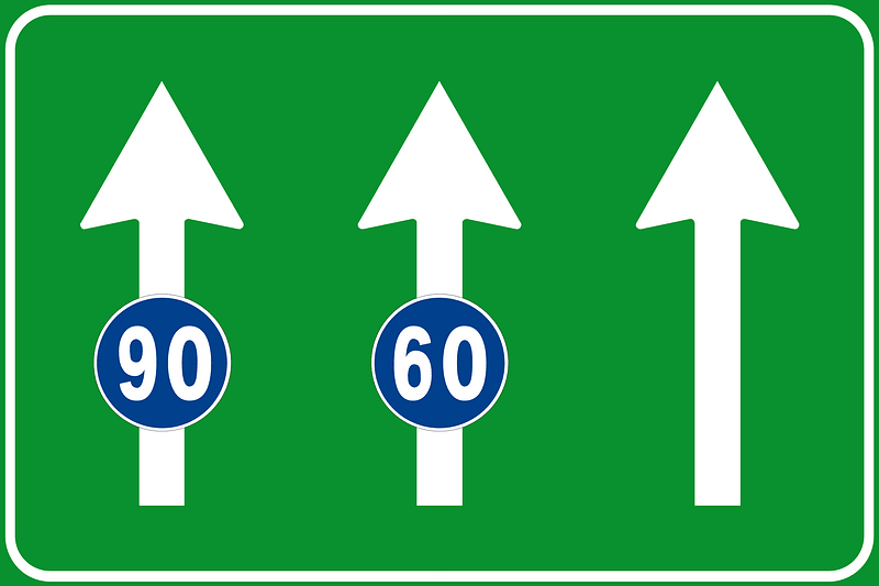 Use of lanes on motorways