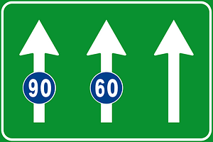 Use of lanes on motorways