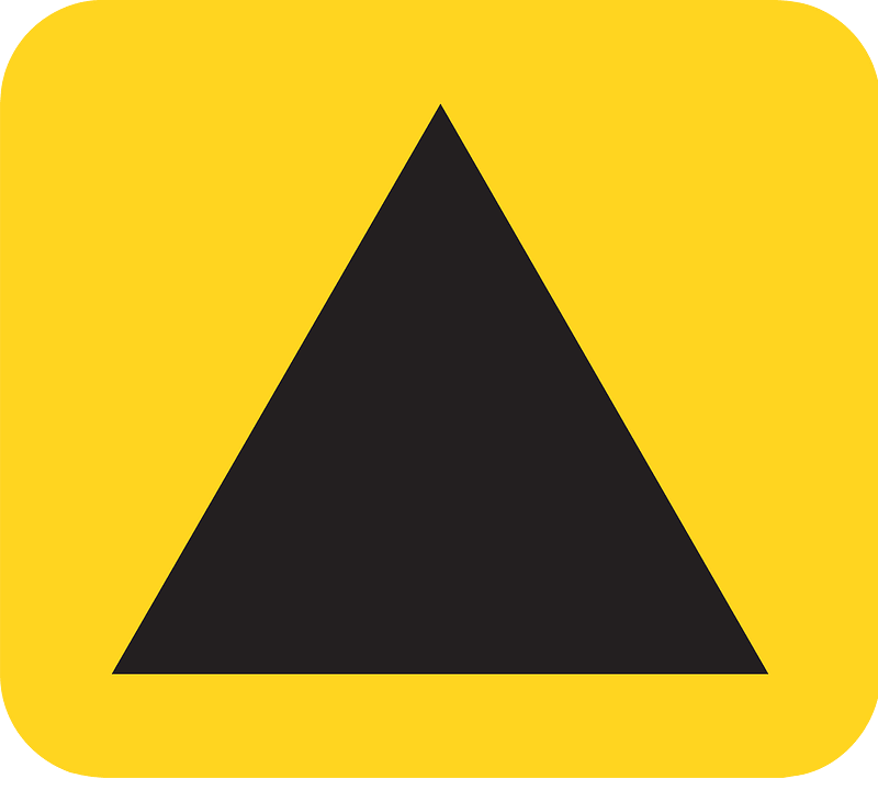 Solid Triangle - Emergency diversion route for motorway and other main road traffic
