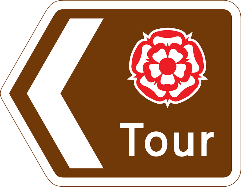 Direction along a route passing through places of interest recognised by a regional tourist