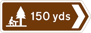 Direction and distance to a picnic area
