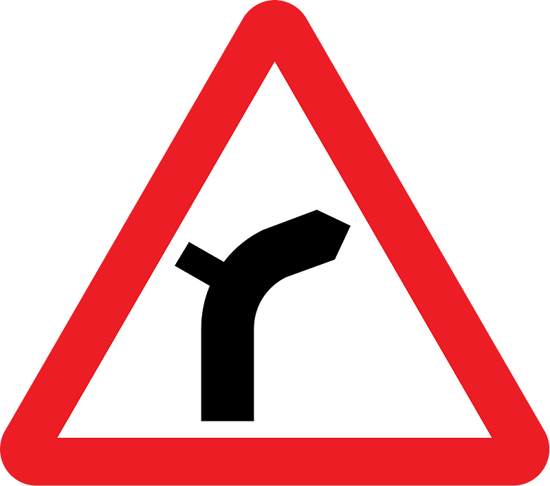 Junction on a bend (symbols may be reversed)