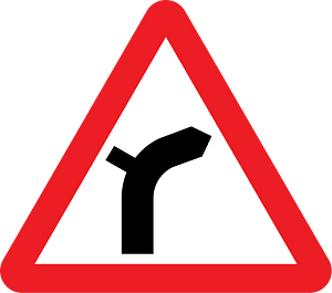 Junction on a bend (symbols may be reversed)