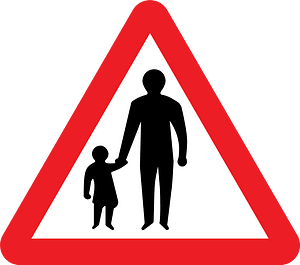 Pedestrians ahead