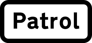 Alternative plates used with "school" sign