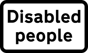Disabled pedestrians. "Disabled" may be varied to "Blind"