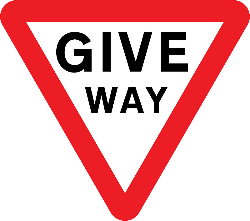 Give way to traffic on the major road (English Language Only)