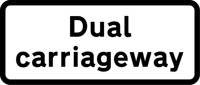 Dual carriageway Plate